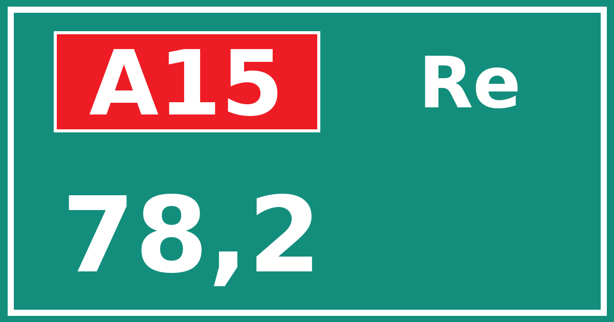 Hectometerbord A15 78,2 zijde Re