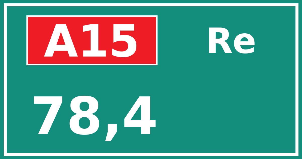 Hectometerbord A15 78,4 zijde Re