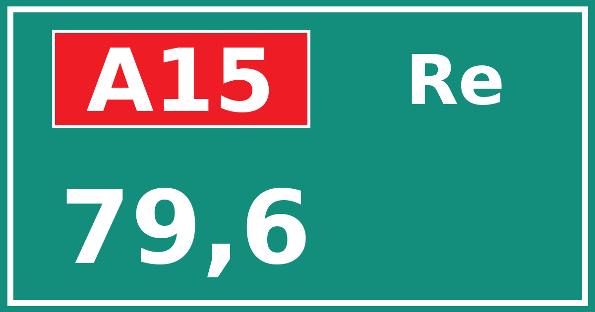 Hectometerbord A15 79,6 zijde Re