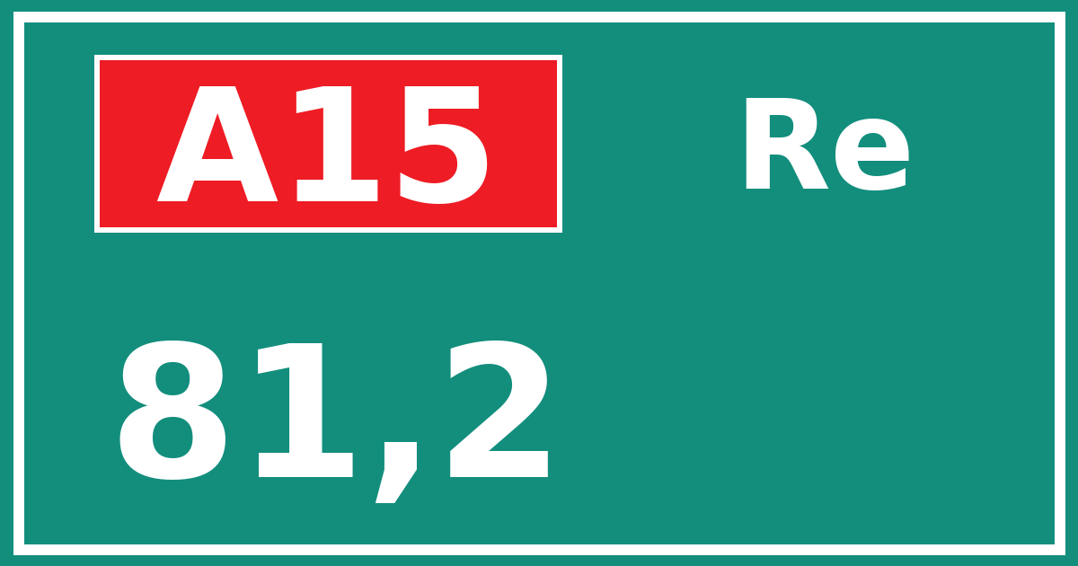 Hectometerbord A15 81,2 zijde Re