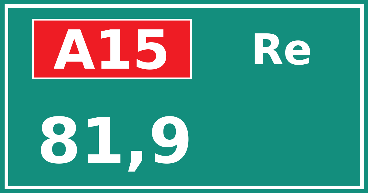 Hectometerbord A15 81,9 zijde Re