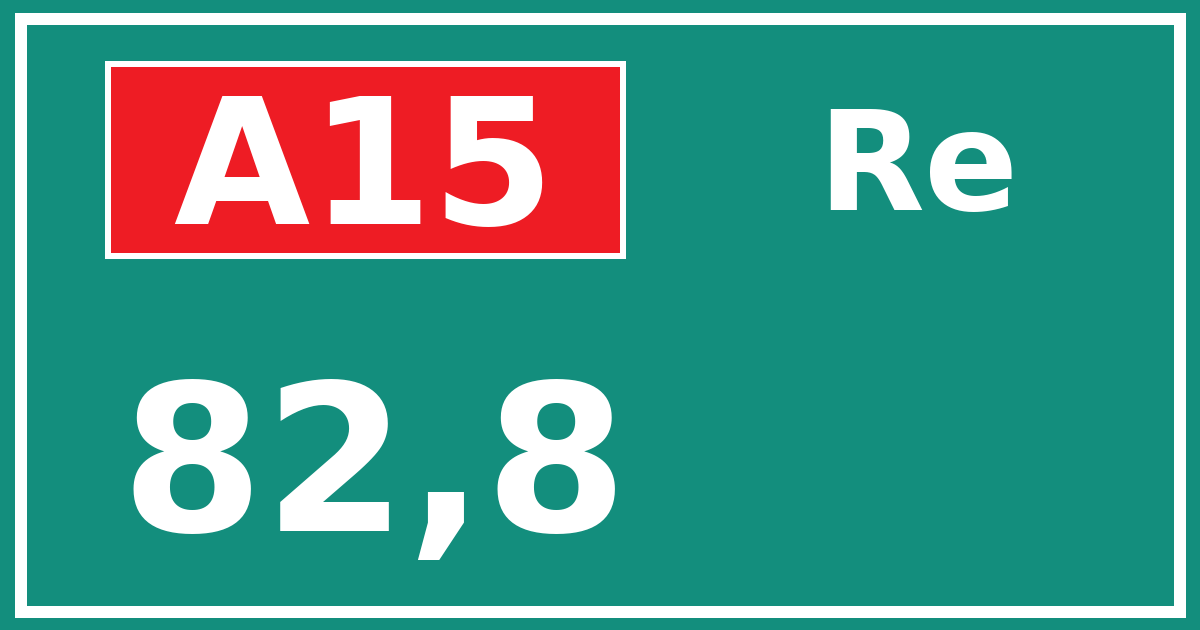 Hectometerbord A15 82,8 zijde Re