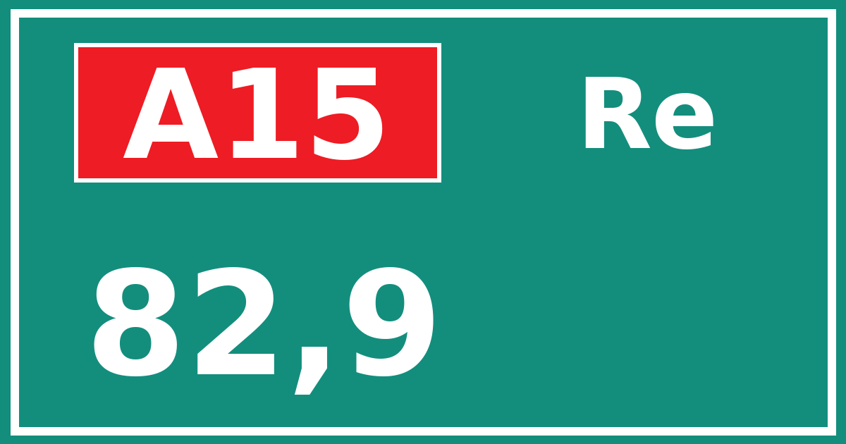 Hectometerbord A15 82,9 zijde Re