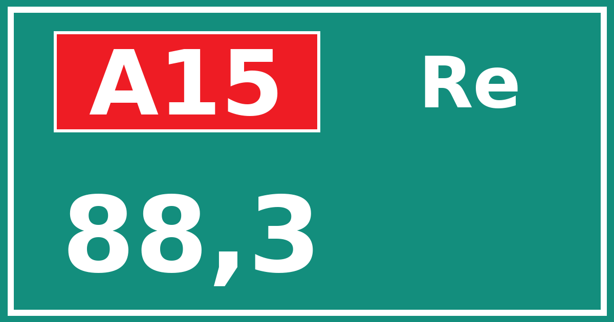 Hectometerbord A15 88,3 zijde Re
