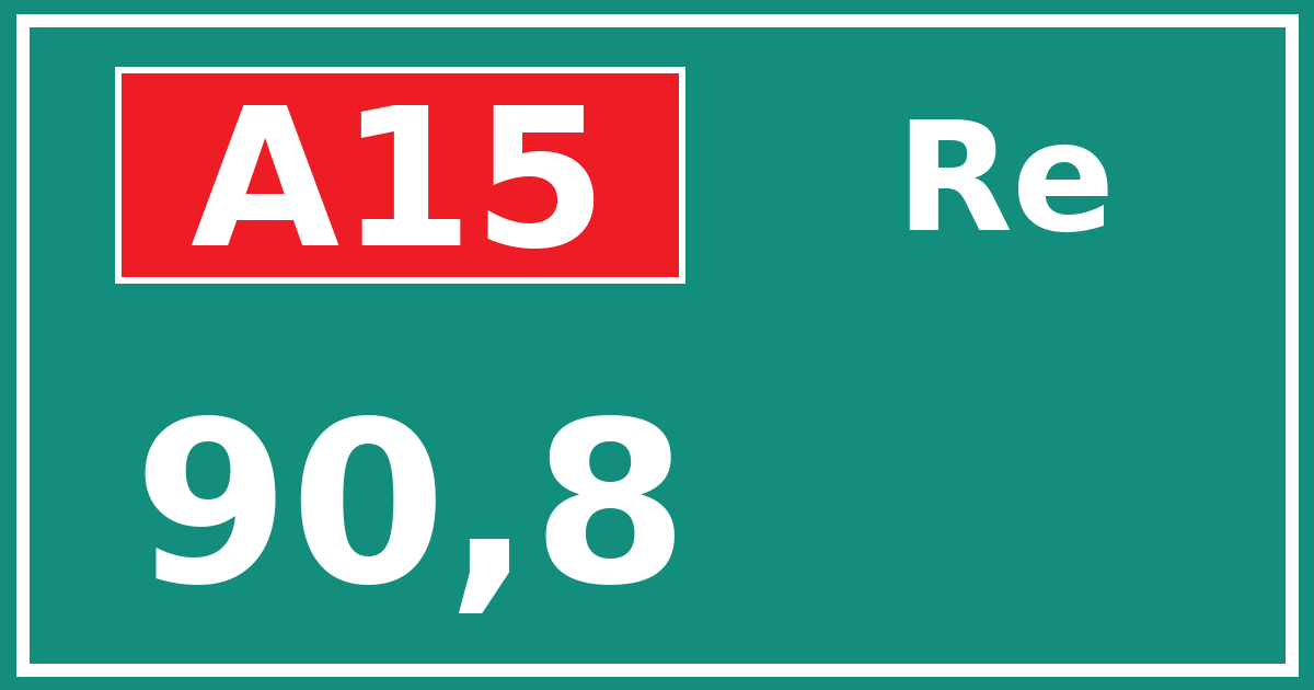 Hectometerbord A15 90,8 zijde Re