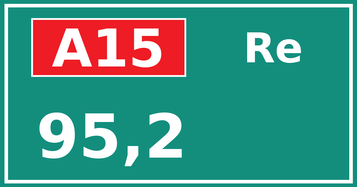 Hectometerbord A15 95,2 zijde Re