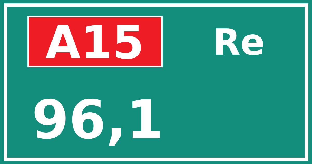 Hectometerbord A15 96,1 zijde Re