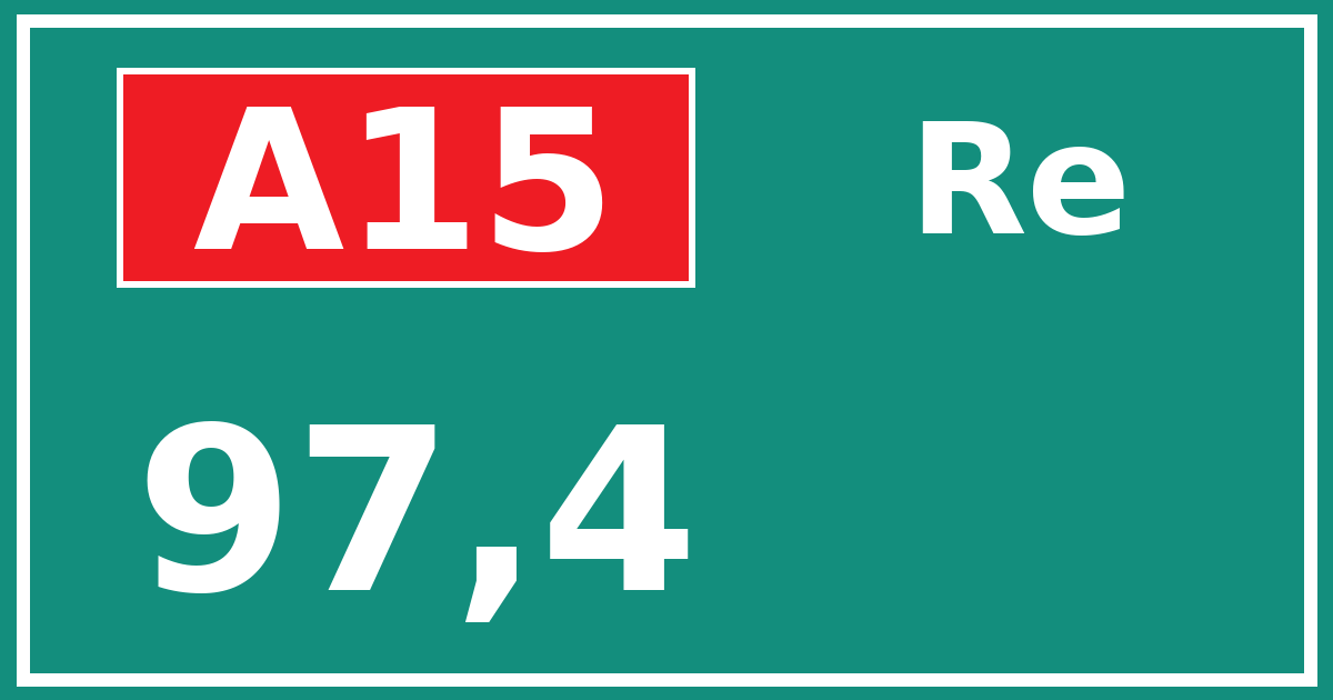 Hectometerbord A15 97,4 zijde Re