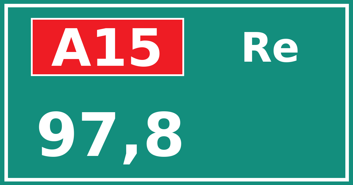 Hectometerbord A15 97,8 zijde Re