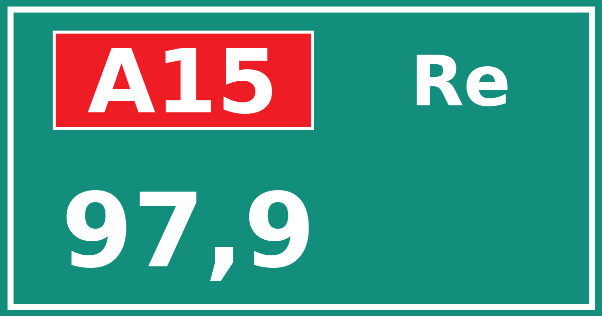 Hectometerbord A15 97,9 zijde Re