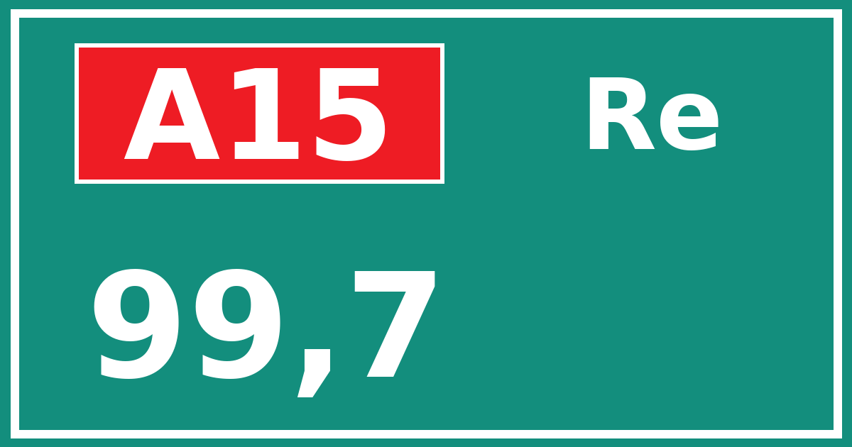 Hectometerbord A15 99,7 zijde Re