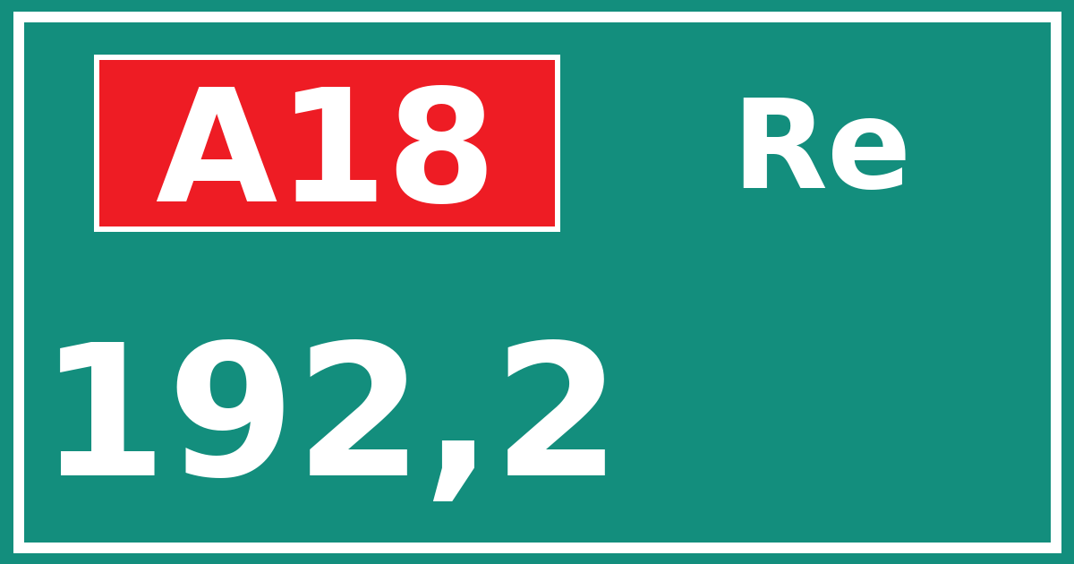 Hectometerbord A18 192,2 zijde Re