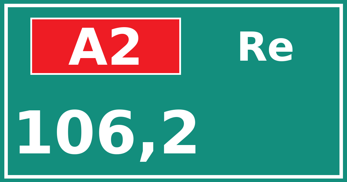 Hectometerbord A2 106,2 zijde Re
