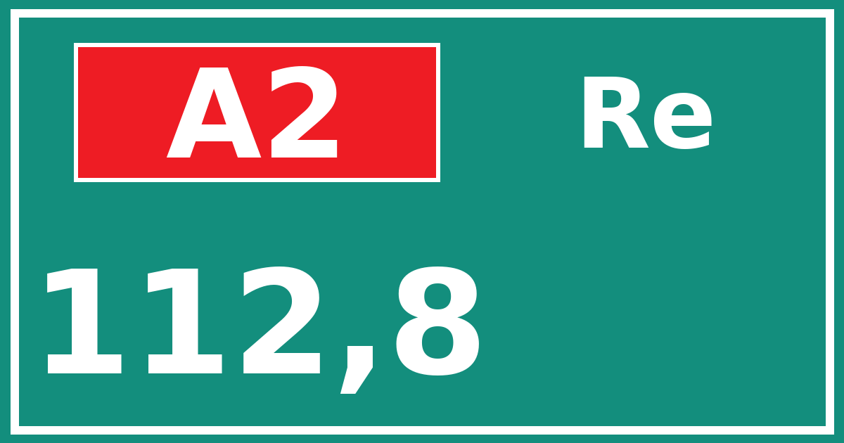 Hectometerbord A2 112,8 zijde Re