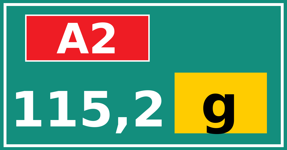 Hectometerbord A2 115,2 letter g