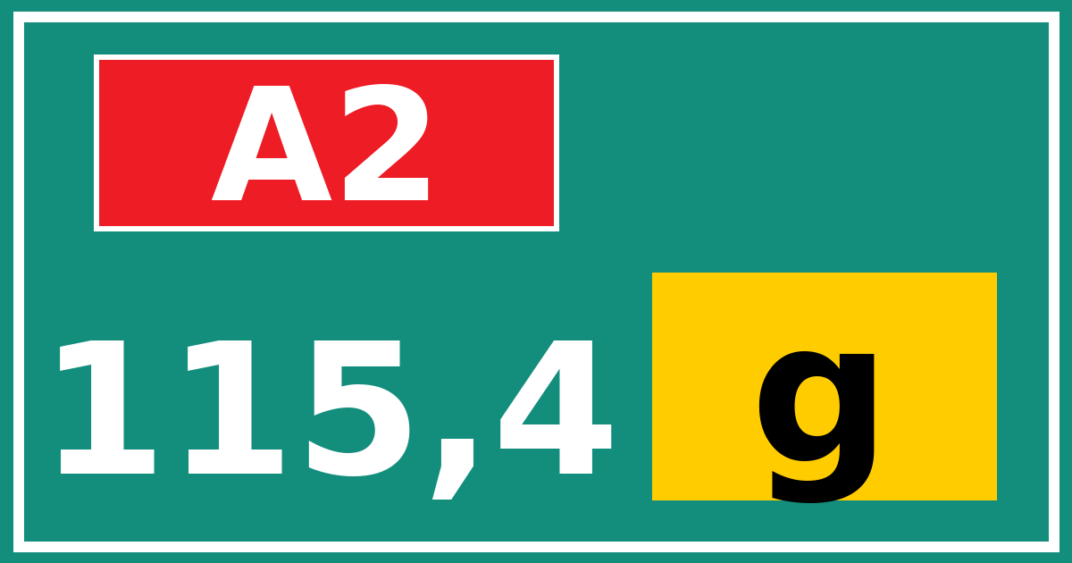 Hectometerbord A2 115,4 letter g