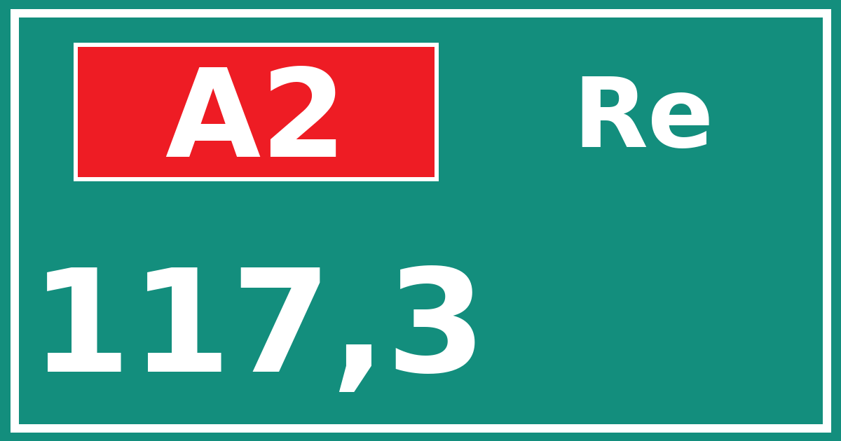 Hectometerbord A2 117,3 zijde Re