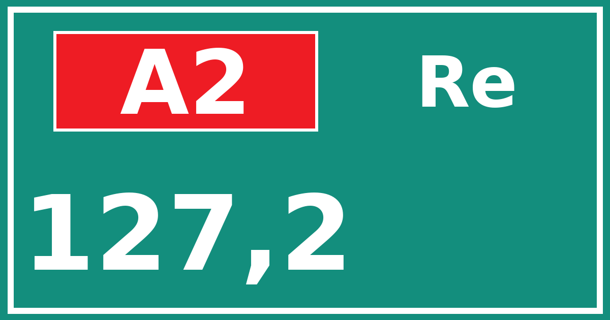 Hectometerbord A2 127,2 zijde Re