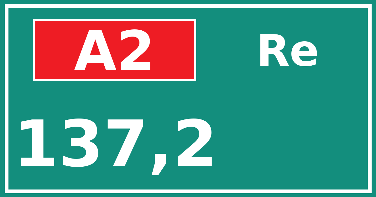 Hectometerbord A2 137,2 zijde Re
