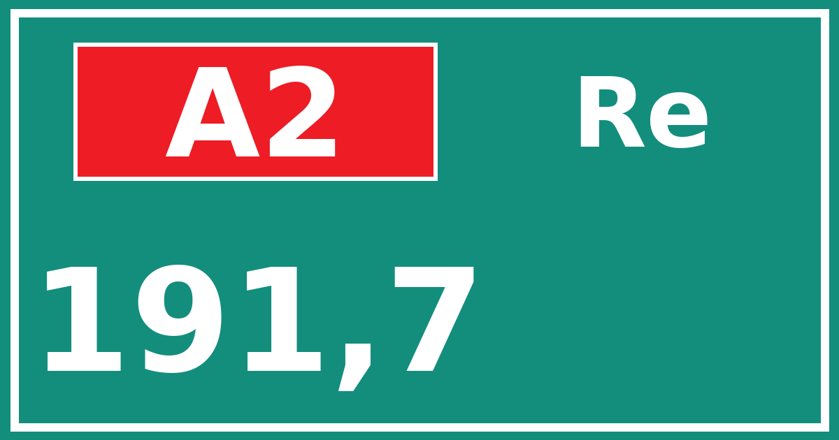 Hectometerbord A2 191,7 zijde Re