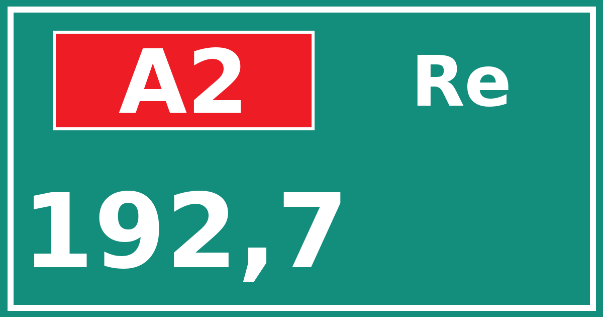 Hectometerbord A2 192,7 zijde Re