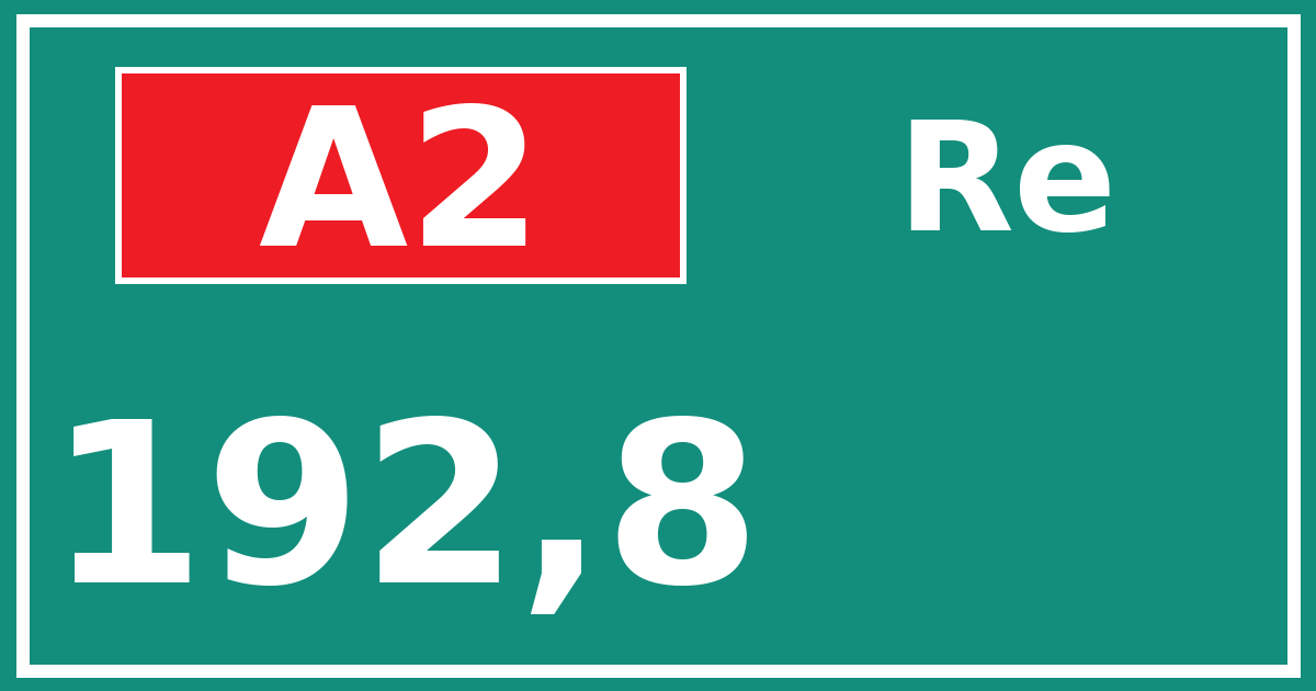 Hectometerbord A2 192,8 zijde Re