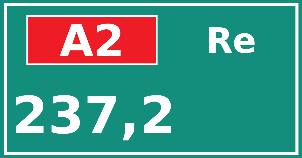 Hectometerbord A2 237,2 zijde Re