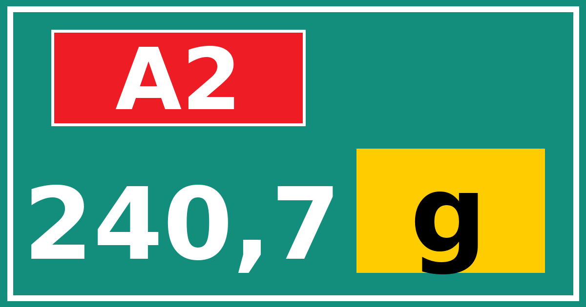 Hectometerbord A2 240,7 letter g