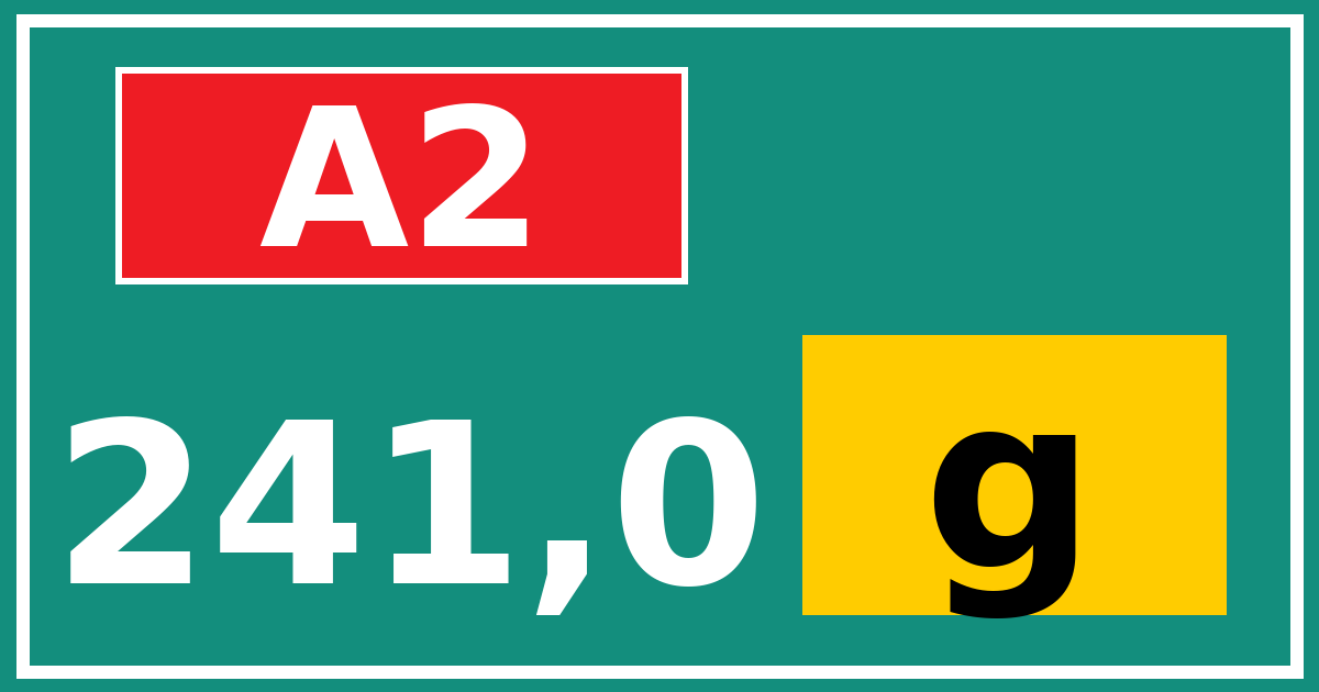 Hectometerbord A2 241,0 letter g
