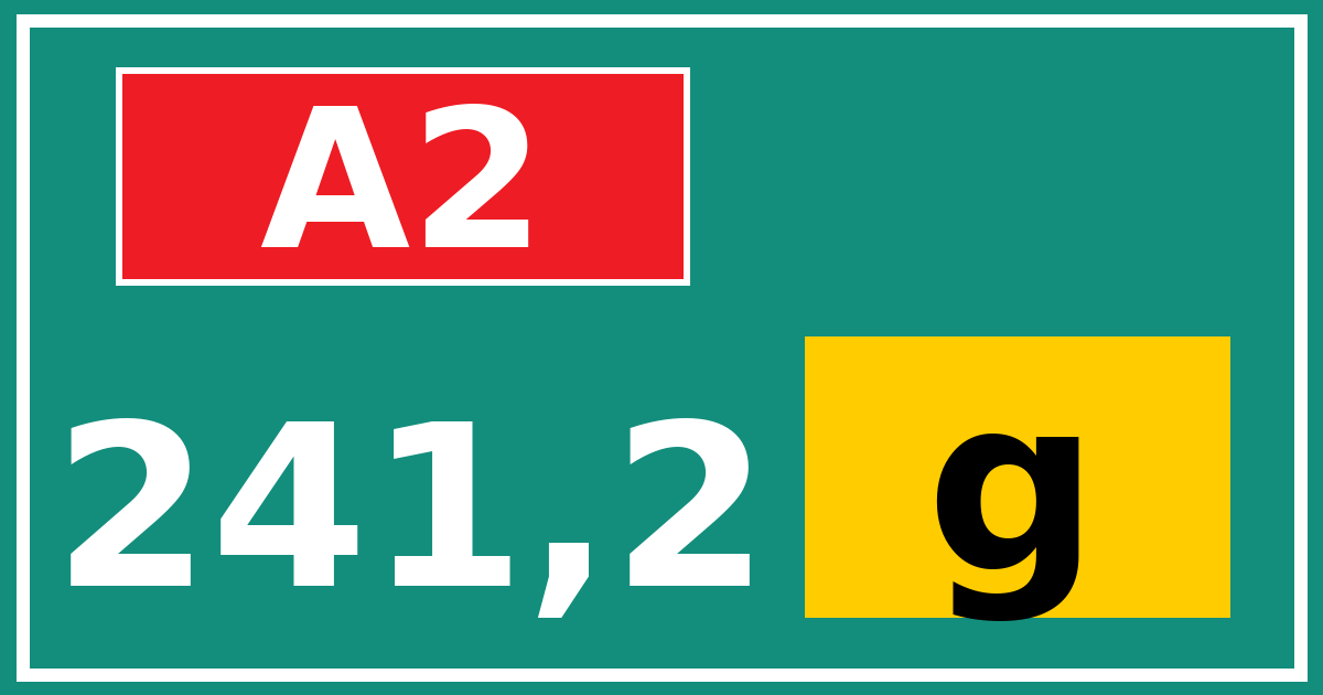 Hectometerbord A2 241,2 letter g
