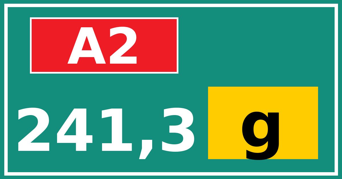 Hectometerbord A2 241,3 letter g
