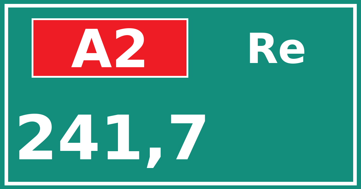 Hectometerbord A2 241,7 zijde Re