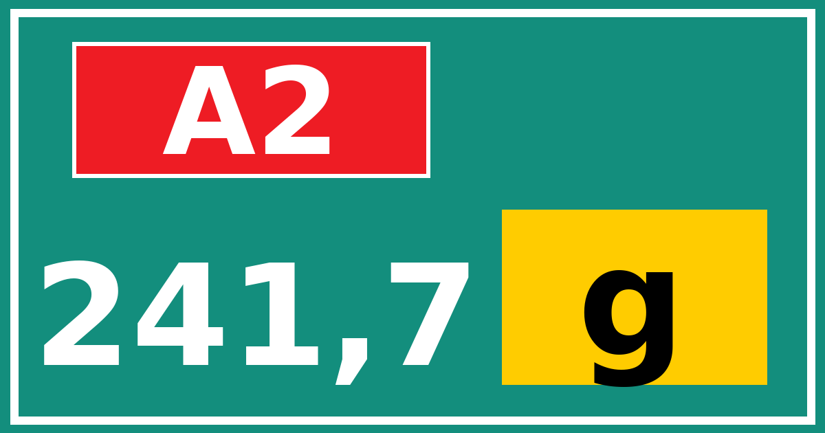 Hectometerbord A2 241,7 letter g