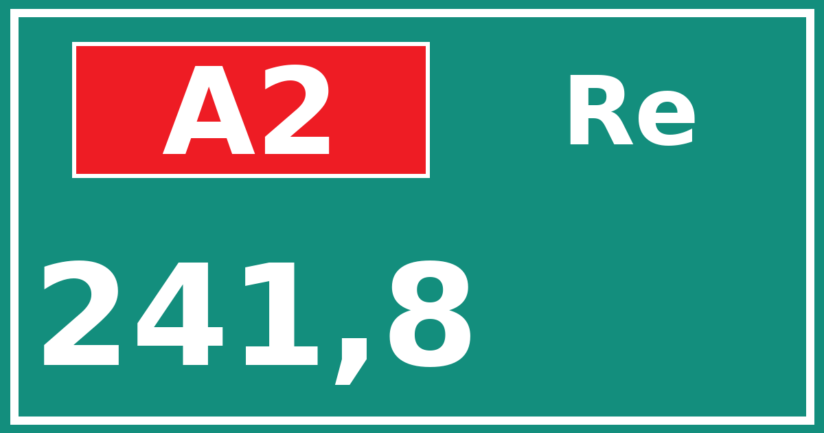 Hectometerbord A2 241,8 zijde Re