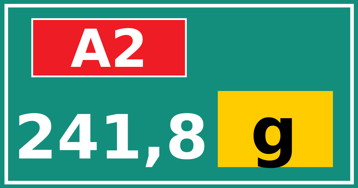 Hectometerbord A2 241,8 letter g