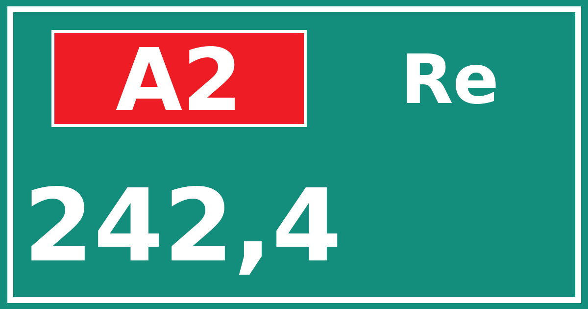 Hectometerbord A2 242,4 zijde Re