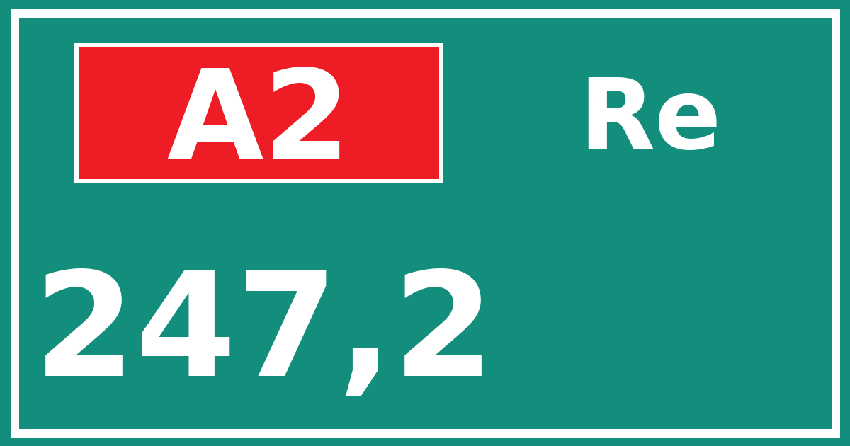 Hectometerbord A2 247,2 zijde Re