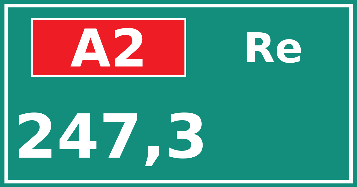 Hectometerbord A2 247,3 zijde Re