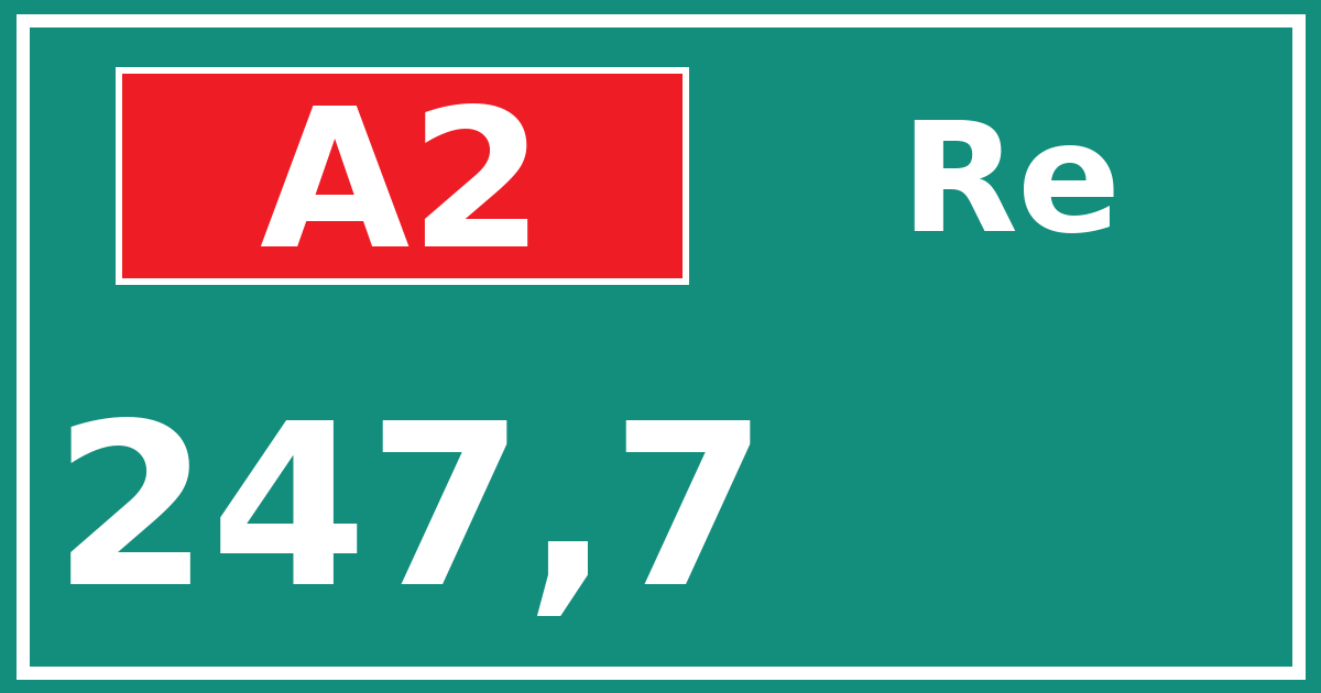 Hectometerbord A2 247,7 zijde Re