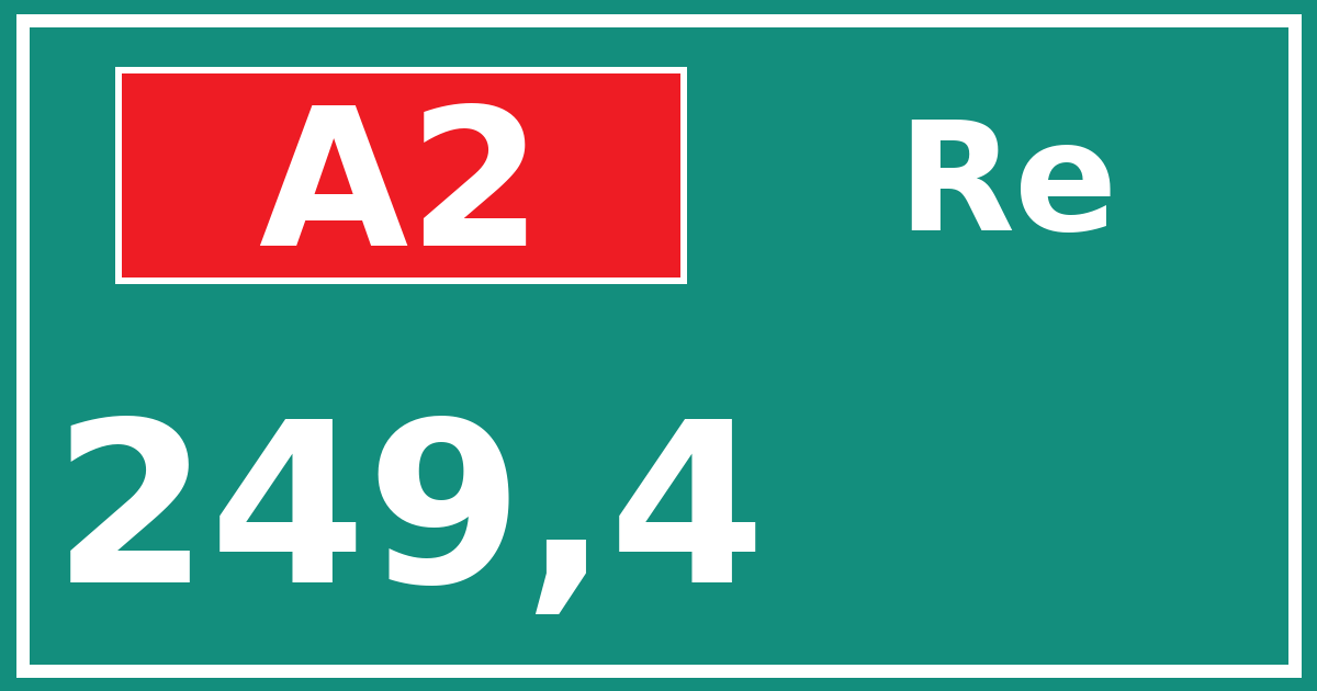 Hectometerbord A2 249,4 zijde Re