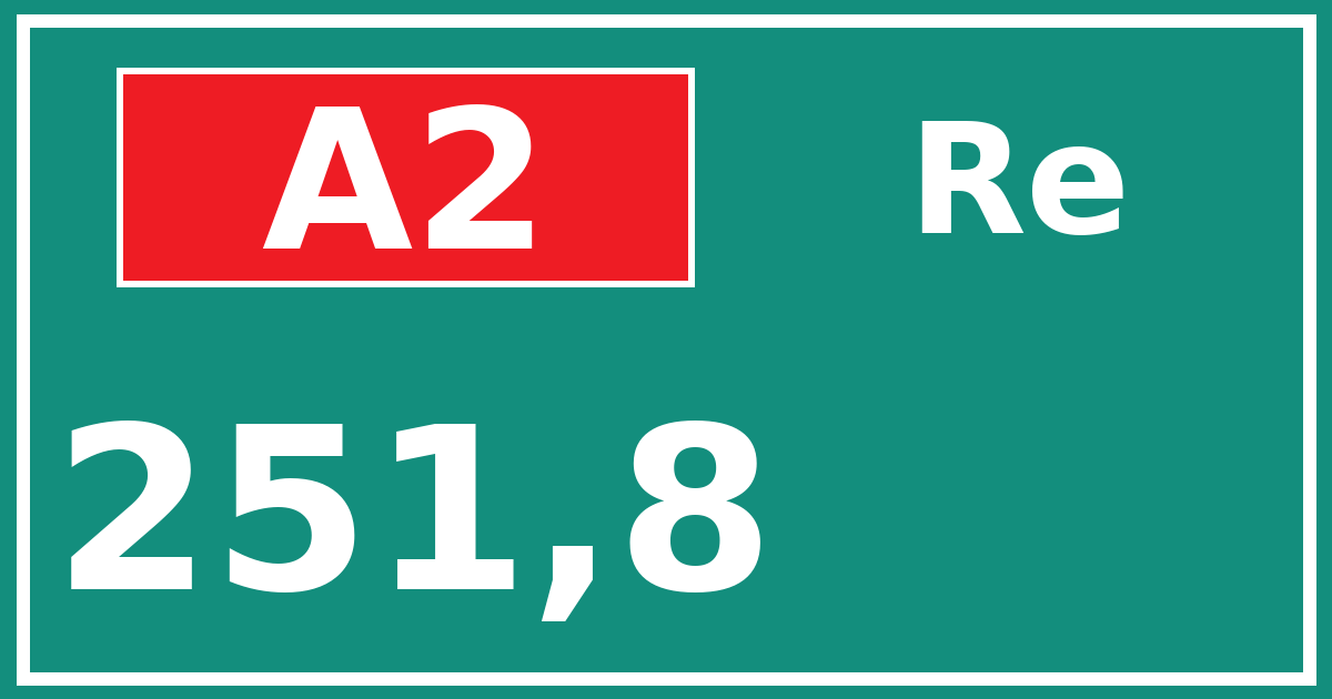 Hectometerbord A2 251,8 zijde Re