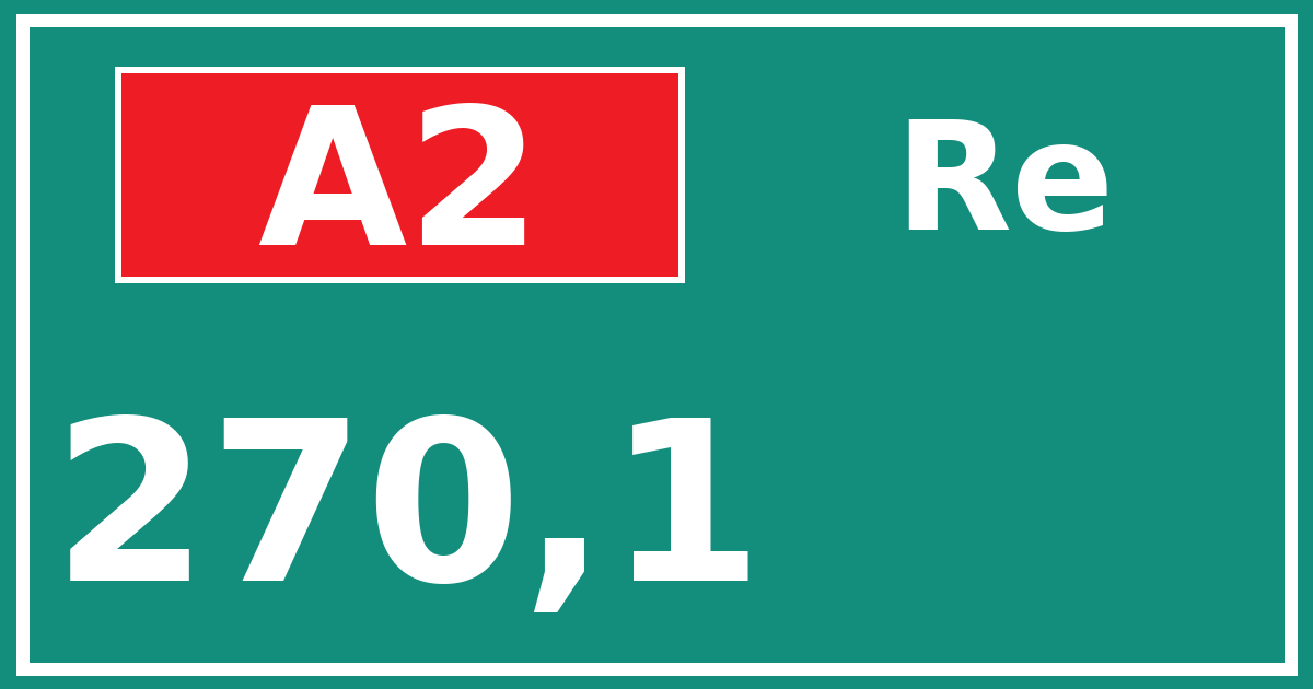 Hectometerbord A2 270,1 zijde Re
