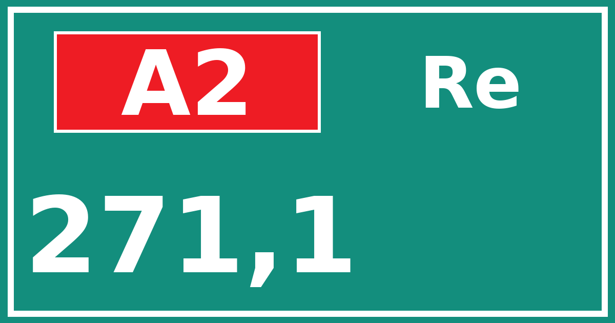 Hectometerbord A2 271,1 zijde Re