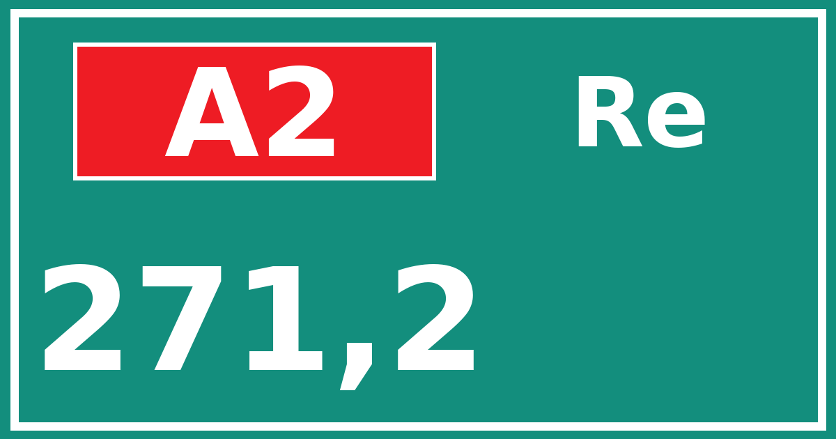 Hectometerbord A2 271,2 zijde Re