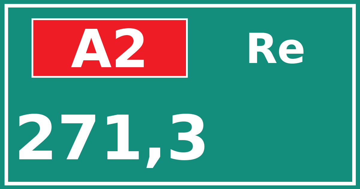 Hectometerbord A2 271,3 zijde Re