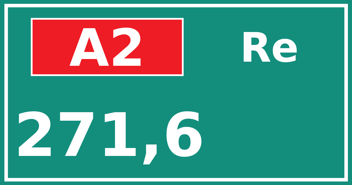 Hectometerbord A2 271,6 zijde Re