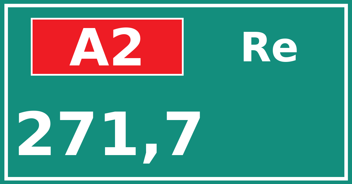 Hectometerbord A2 271,7 zijde Re