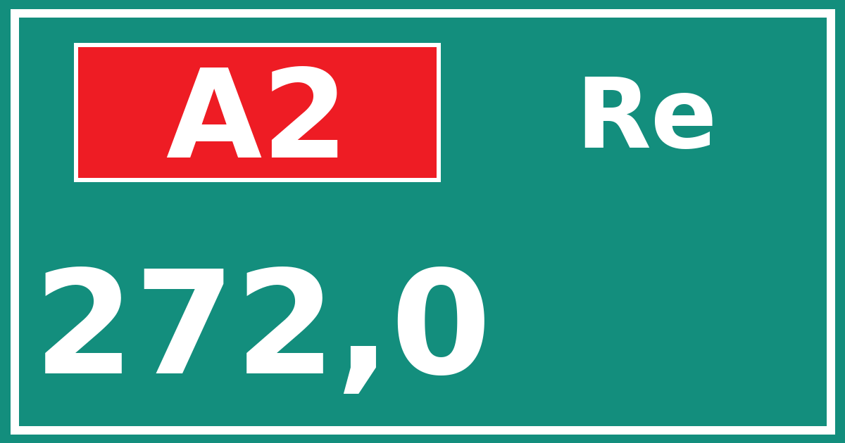 Hectometerbord A2 272,0 zijde Re