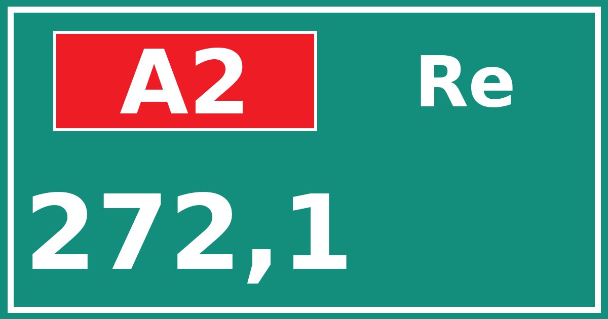 Hectometerbord A2 272,1 zijde Re