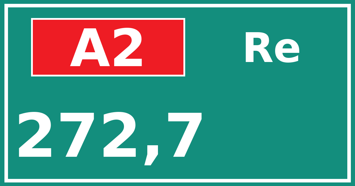 Hectometerbord A2 272,7 zijde Re